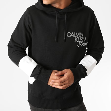 Calvin Klein - Sweat Capuche Blocking Stripe 6513 Noir