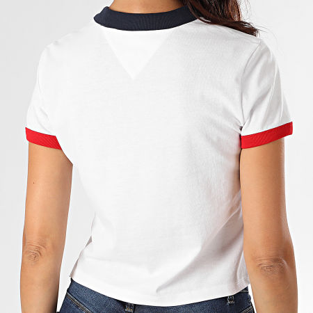 Tommy Jeans - Tee Shirt Femme Tommy Badge 8971 Blanc