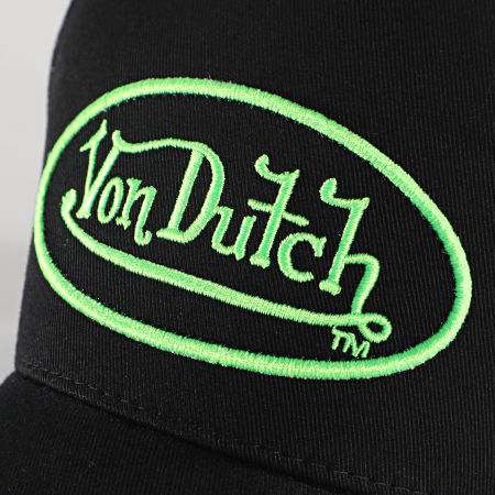 Von Dutch - Casquette Trucker Neon Noir Vert