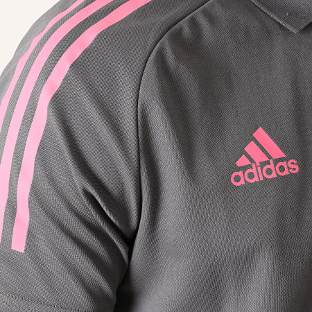 Adidas Sportswear - Polo Manches Courtes A Bandes Real Madrid FC FQ7857 Gris Anthracite