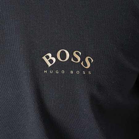 BOSS - Polo Manches Courtes Paul Curved 50412375 Bleu Marine Doré