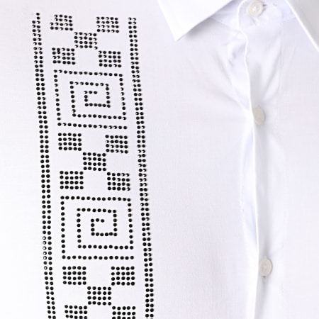 Classic Series - Chemise Manches Longues A Strass 1104 Blanc