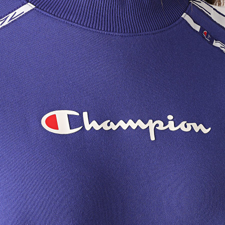 Champion - Sweat Crewneck Femme A Bandes 113339 Bleu Roi
