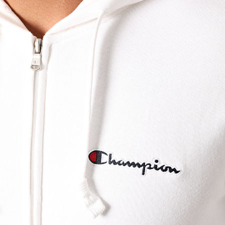 Champion - Sweat Zippé Capuche 214719 Blanc