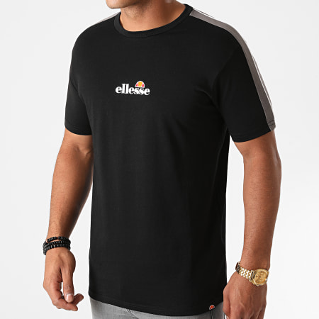Ellesse - Tee Shirt A Bandes Carcano SHG09759 Noir