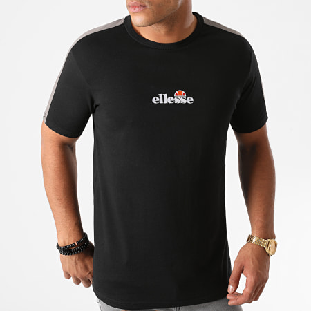 Ellesse - Tee Shirt A Bandes Carcano SHG09759 Noir