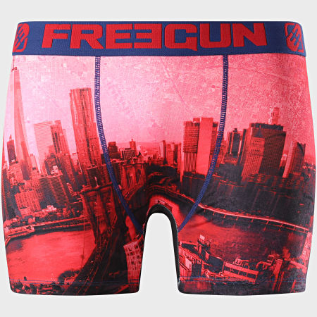 Freegun - Boxer Print City Rouge