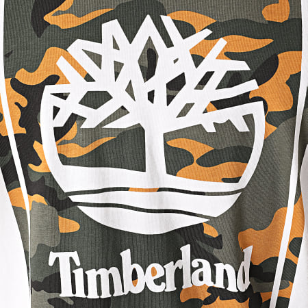 Timberland - Tee Shirt Back Logo Camo A2AFV Blanc