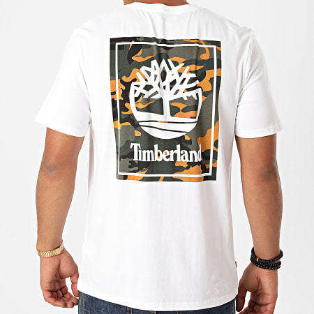 Timberland - Tee Shirt Back Logo Camo A2AFV Blanc