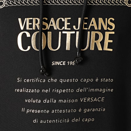 Versace Jeans Couture - Sweat Capuche B7GZA7TP-30318 Noir Doré