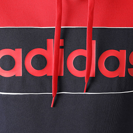 Adidas Sportswear - Sweat Capuche A Bandes GL7465 Bleu Marine Rouge