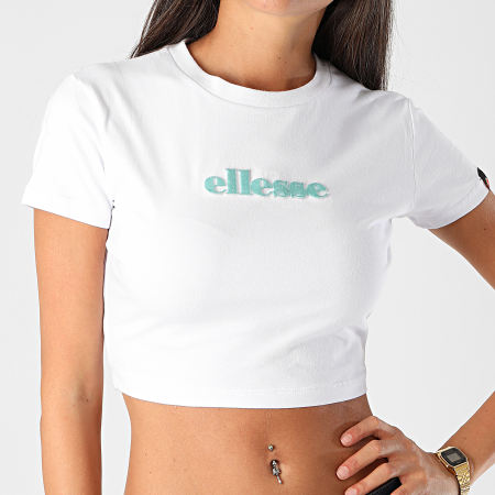 Ellesse - Tee Shirt Crop Femme Siderea SGG09623 Blanc