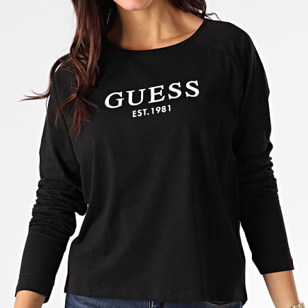 Guess - Tee Shirt Femme Manches Longues O0BI01-KABQ0 Noir