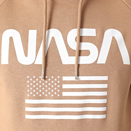 NASA - Sweat Capuche Flag Camel