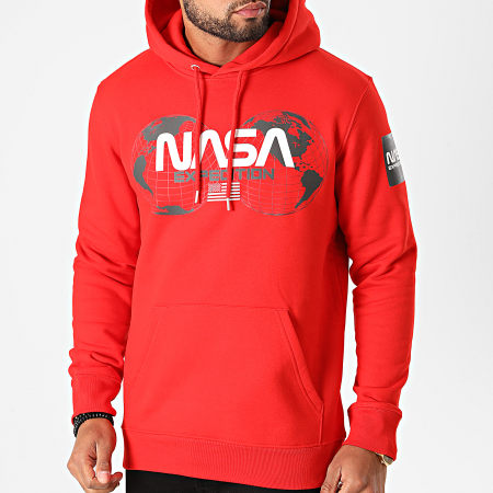NASA - Felpa con cappuccio Expedition Red