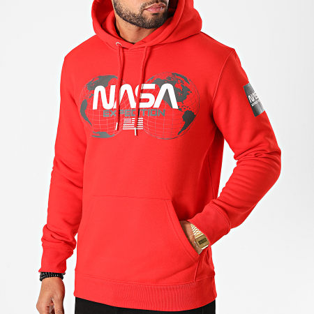 NASA - Felpa con cappuccio Expedition Red