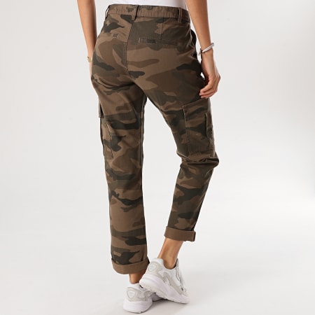 Only - Pantalon Cargo Femme Army Vert Kaki Camouflage
