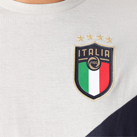 Puma - Tee Shirt FIGC Iconic MCS 756660 Bleu Marine Gris