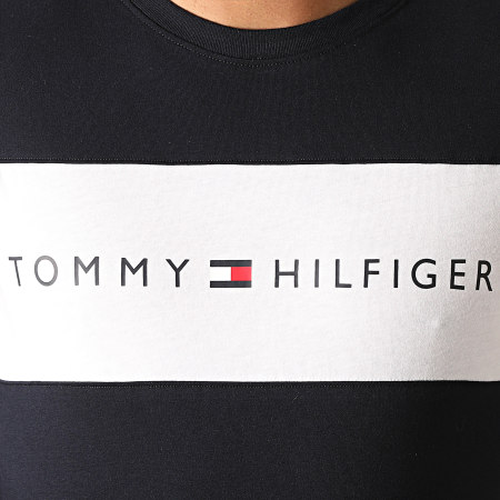 Tommy Hilfiger - Tee Shirt Manches Longues Logo Flag 1906 Bleu Marine