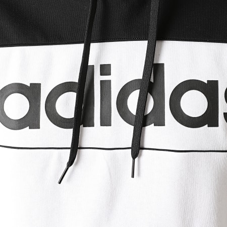 Adidas Performance - Sweat Capuche A Bandes GD5477 Blanc Noir