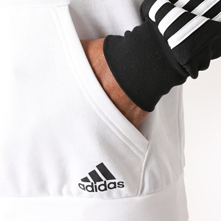 Adidas Performance - Sweat Capuche A Bandes GD5477 Blanc Noir