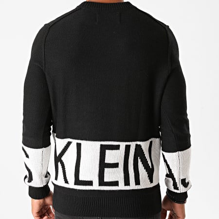 Calvin Klein - Pull Blocking Logo 6583 Noir Blanc