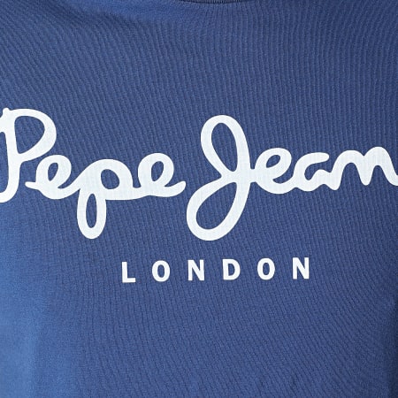 Pepe Jeans - Tee Shirt Original Stretch 501594 Bleu Marine