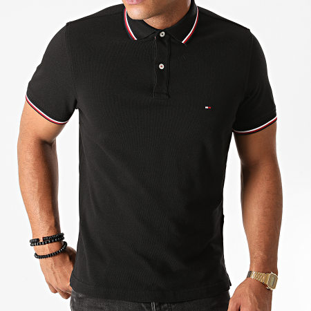 Tommy Hilfiger - Polo Manches Courtes Core Tommy Tipped 3080 Noir