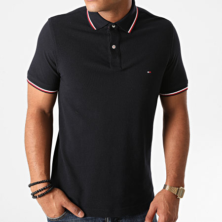 Tommy Hilfiger - Polo Manches Courtes Core Tommy Tipped 3080 Bleu Marine