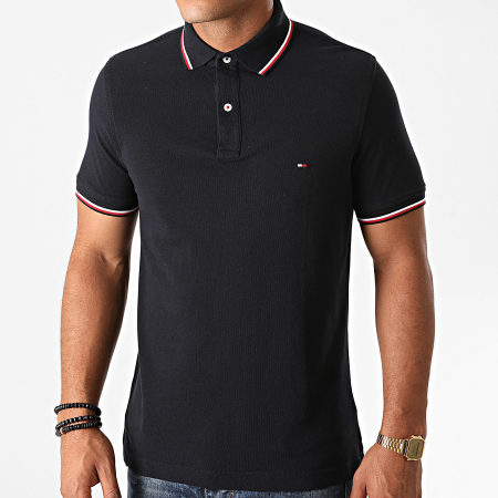 Tommy Hilfiger - Polo Manches Courtes Core Tommy Tipped 3080 Bleu Marine