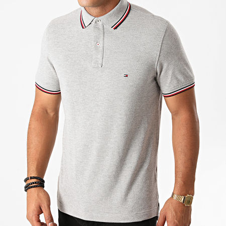 Tommy Hilfiger - Polo Manches Courtes Core Tommy Tipped 3080 Gris Chiné