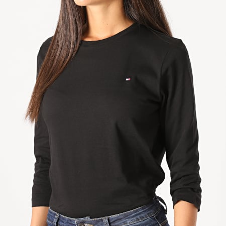 Tommy Hilfiger - Tee Shirt Manches Longues Femme Heritage 4968 Noir