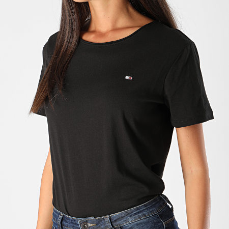 Tommy Hilfiger Jeans - Tee Shirt Slim Femme Jersey 9194 Noir