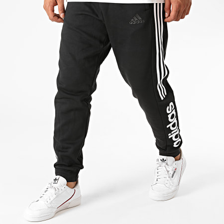 Adidas Sportswear - Pantalon Jogging A Bandes Essentials Colorblock GD5473 Noir