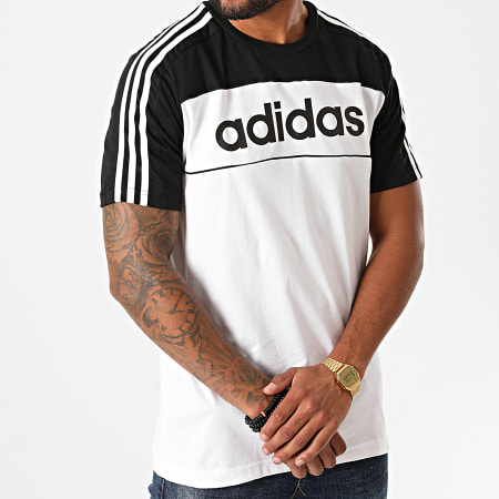 Adidas Sportswear - Tee Shirt A Bandes Essentials Tape GD5496 Blanc Noir