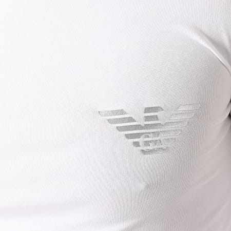 Emporio Armani - Tee Shirt Manches Longues 111023-0A526 Blanc Argenté