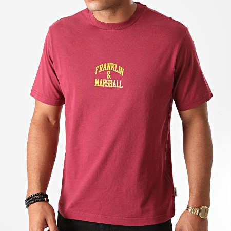 Franklin And Marshall - Tee Shirt JM3009-1000P01 Bordeaux