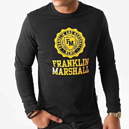 Franklin And Marshall - Tee Shirt Manches Longues JM3013-1000P01 Noir