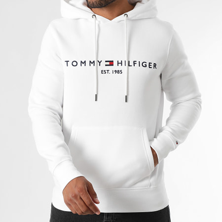 Tommy Hilfiger - Sweat Capuche Tommy Logo 1599 Blanc
