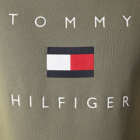 Tommy Hilfiger - Sweat Crewneck Tommy Flag Hilfiger 4204 Vert Kaki