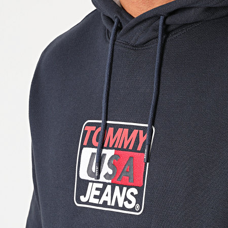 Tommy Jeans - Sweat Capuche Essential Graphic 8733 Bleu Marine