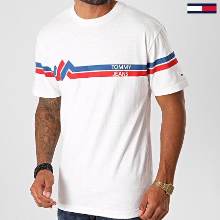 Tommy Jeans - Tee Shirt Stripe Mountain 8799 Blanc