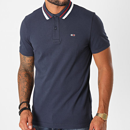 Tommy Jeans - Polo Manches Courtes Classics Tipped 9440 Bleu Marine