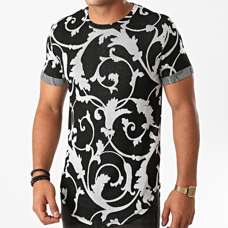 Uniplay - Tee Shirt Oversize UY524 Noir Renaissance Floral