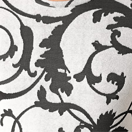 Uniplay - Tee Shirt Oversize UY524 Gris Clair Renaissance Floral