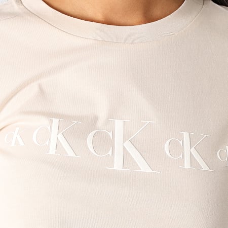 Calvin Klein - Tee Shirt Femme CK Eco Slim 4791 Beige
