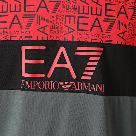 EA7 Emporio Armani - Tee Shirt 6HPT12-PJ02Z Gris Anthracite Noir Rouge