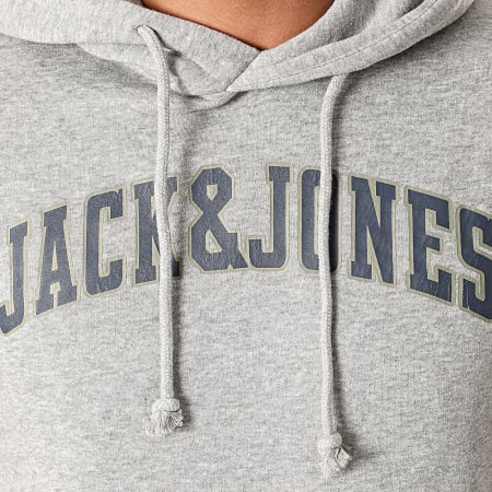 Jack And Jones - Sweat Capuche Crossing Gris Chiné