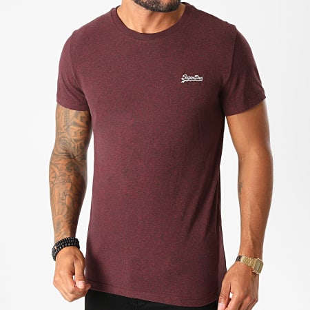 Superdry - Tee Shirt OL Vintage Embroidery M1010222A Bordeaux Chiné