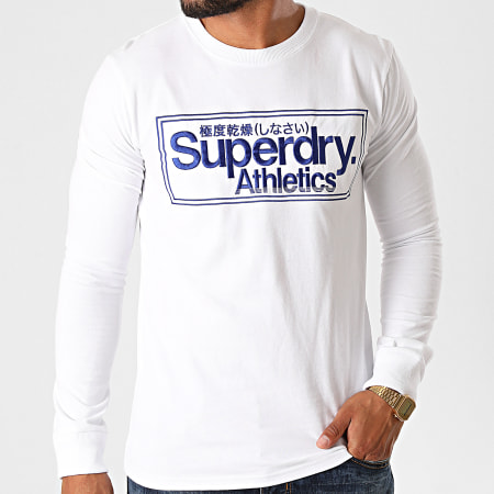 Superdry - Tee Shirt Manches Longues CL Athletics M6010157A Blanc